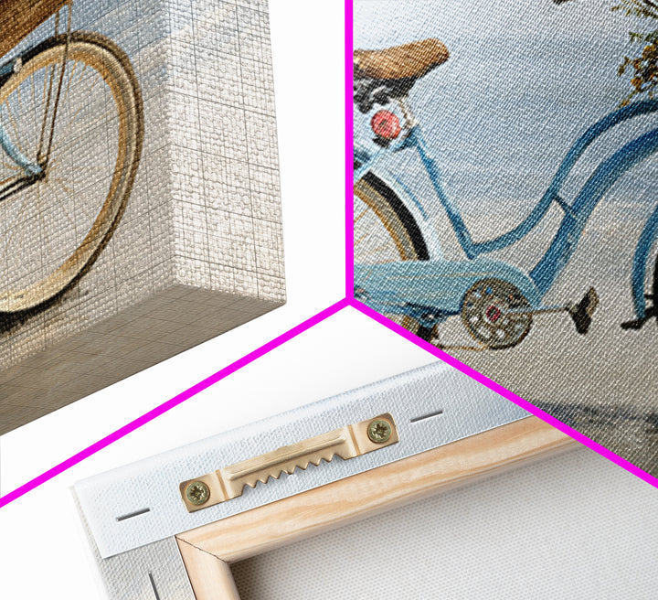 Bright Beach Cruiser Bicycle Canvas Print, Beach Art, Modern Art, Coastal Decor, Oil Painting, Shore, Luxury Decor, Art Print, BEA-3x2-51