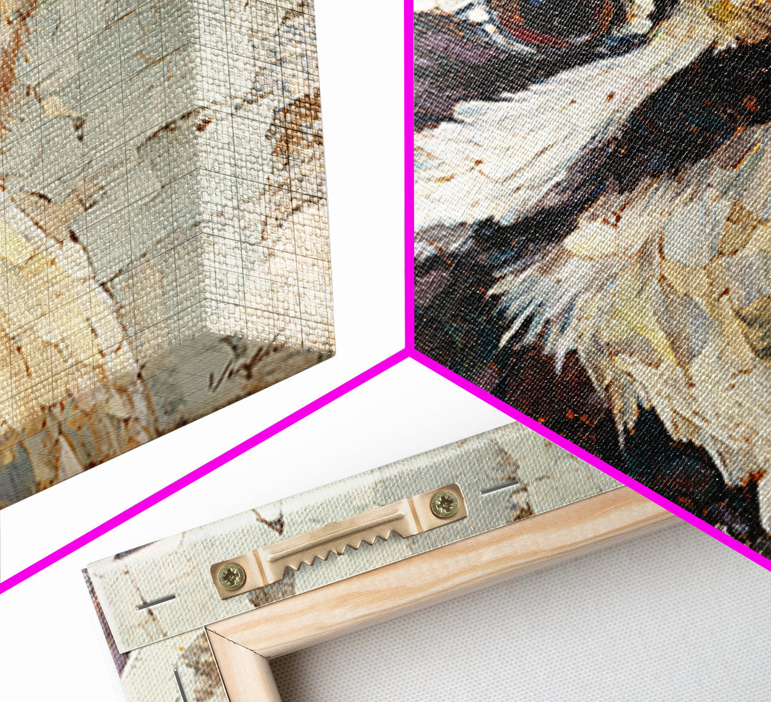 Woodpecker on Birch Bark Texture Framed Canvas Print, Bird Art, Bird Wall Art, Living Room Decor, Fine Art, Flight, Art Print, BIR-1x1-21