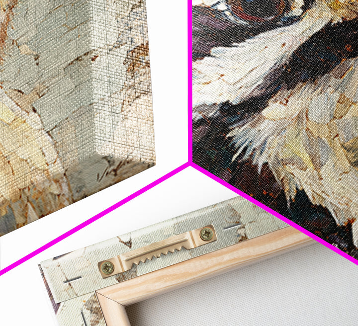 Woodpecker on Birch Bark Texture Framed Canvas Print, Bird Art, Bird Wall Art, Living Room Decor, Fine Art, Flight, Art Print, BIR-1x1-21