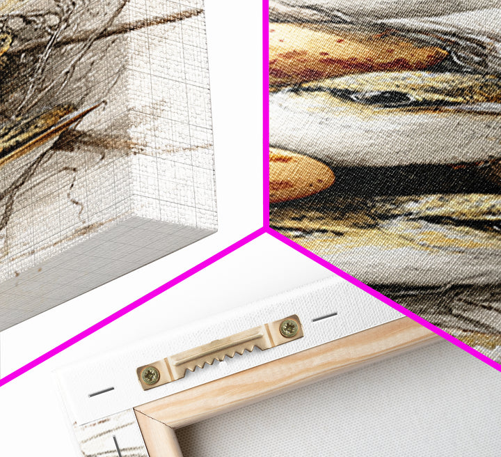 Bird Nest with Eggs and Delicate Twigs Canvas Print, Bird Art, Gallery Decor, Living Room Decor, Oil Painting, Flight, BIR-1x3-82