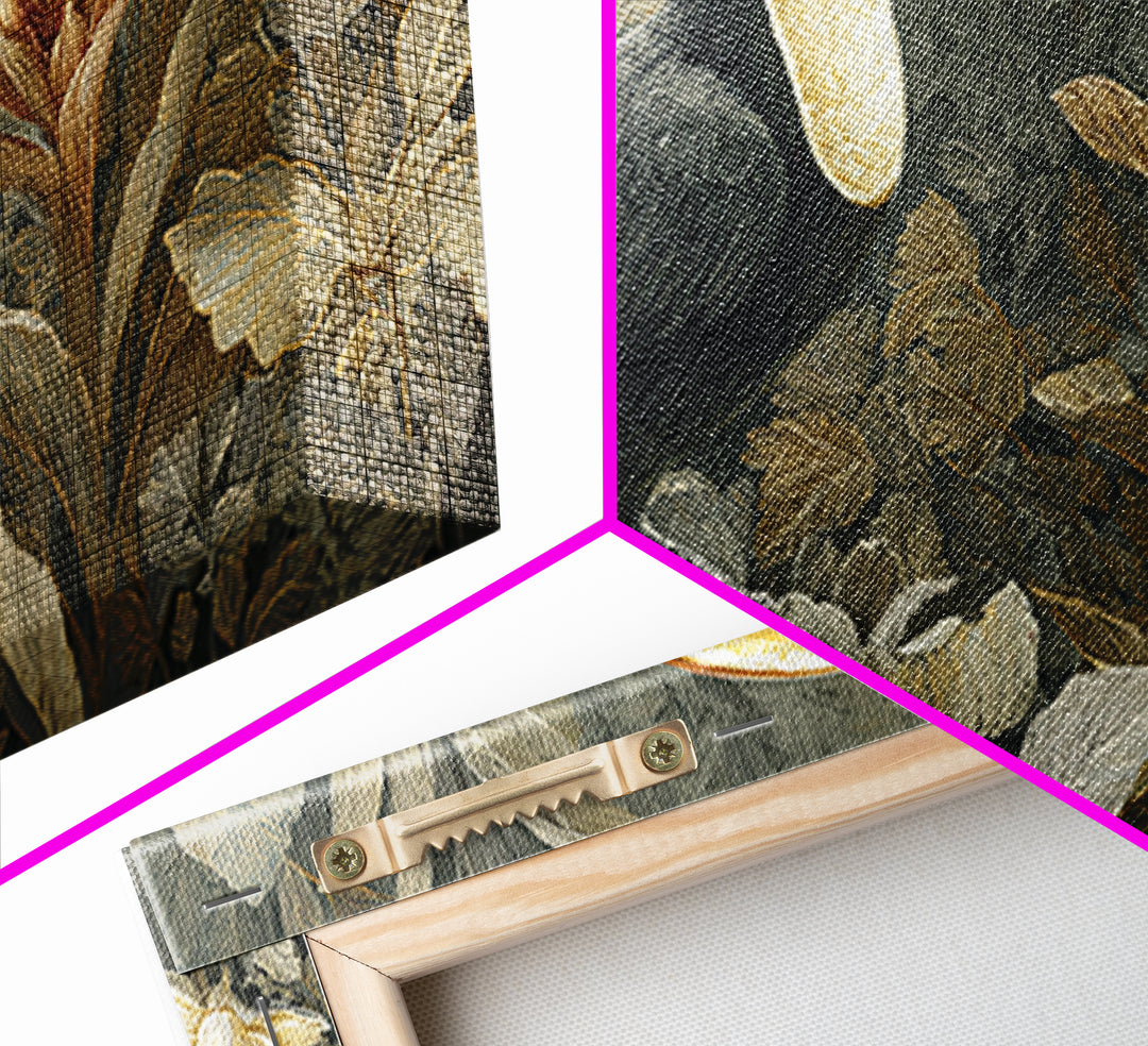 Toucan Framed by Bold Jungle Foliage Framed Canvas Print, Bird Art, Bird Wall Art, Living Room Decor, Fine Art, Flight, BIR-2x1-19