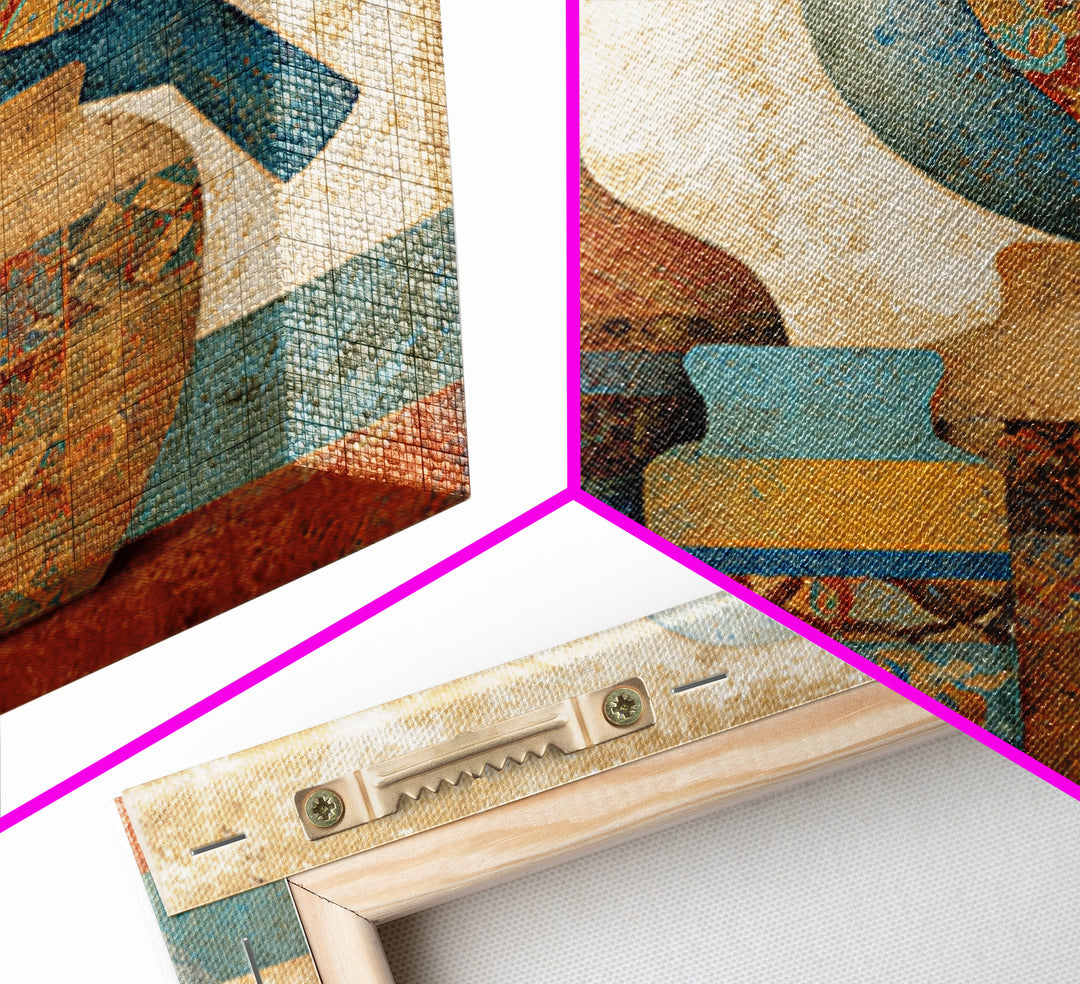 Boho Bird Pair Framed Canvas Print, Boho Art, Boho Wall Art, Living Room Decor, Fine Art, Bohemian, Statement Artwork, BOH-1x1-68