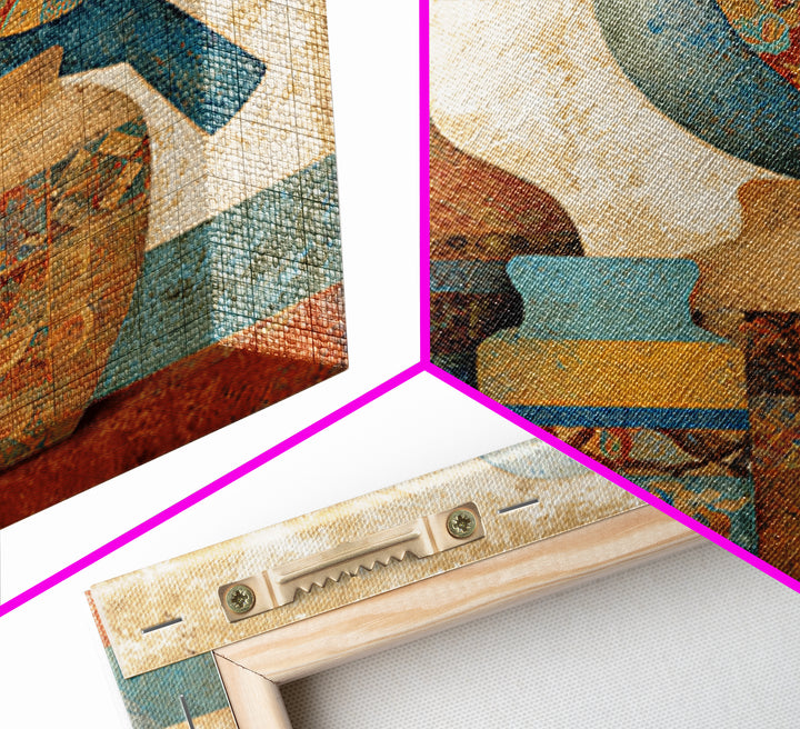Boho Bird Pair Framed Canvas Print, Boho Art, Boho Wall Art, Living Room Decor, Fine Art, Bohemian, Statement Artwork, BOH-1x1-68