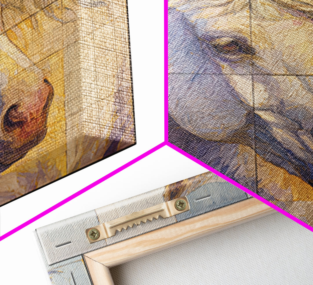 Wild Horse in Dusty Golden Light Framed Canvas Print, Boho Art, Printable, Living Room Decor, Bohemian, Abstract Wall Art, BOH-1x1-8