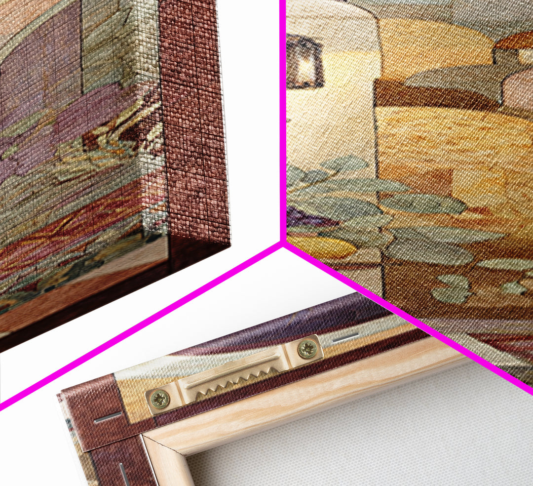 Sage Green Eucalyptus and Crescent Moon Framed Canvas Print, Boho Art, Textured Painting, Living Room Decor, Fine Art, Bohemian, BOH-1x3-83