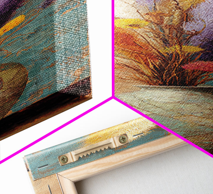 Bohemian Vase with Dried Pampas Grass Canvas Print, Boho Art, Artwork, Living Room Decor, Fine Art, Bohemian, Boho Decor, BOH-1x3-93
