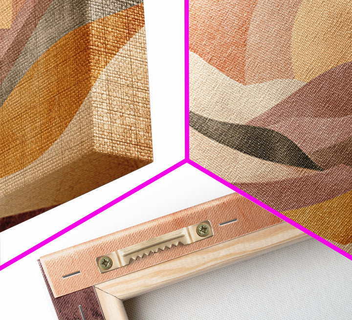 Sunrise over Rolling Dunes in Muted Peach Canvas Print, Boho Art, Art Deco, Living Room Decor, Bohemian, Modern Wall Art, BOH-2x1-17