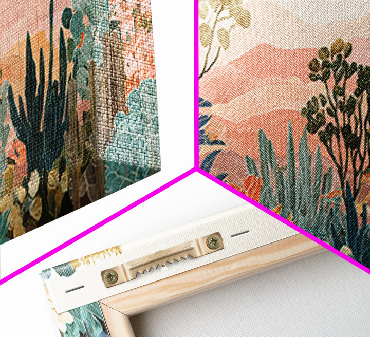 Sunrise over Rolling Dunes in Muted Peach Canvas Print, Boho Art, Art Deco, Living Room Decor, Bohemian, Modern Wall Art, BOH-2x1-41