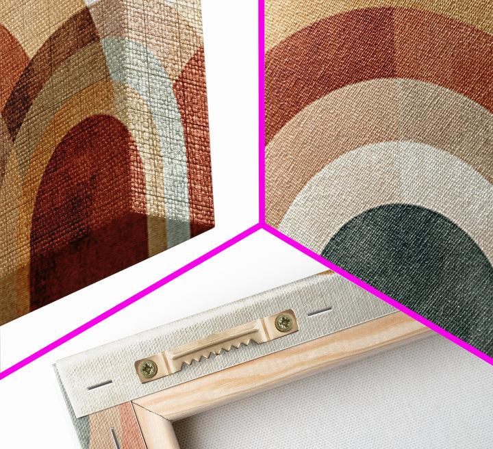 Neutral Rainbow Arches Canvas Print, Boho Art, Canvas Art, Living Room Decor, Abstract Art, Bohemian, Wall Art Set, BOH-2x1-47