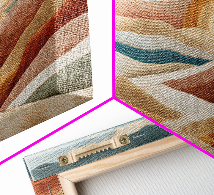 Sunrise over Rolling Dunes in Muted Peach Canvas Print, Boho Art, Wall Print, Living Room Decor, Bohemian, Minimalist Decor, BOH-3x2-1