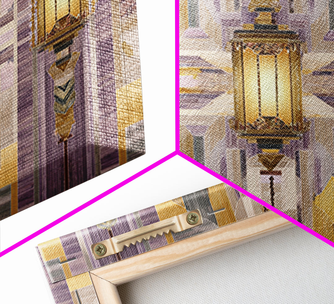 Macrame Geometric Fringe Pattern Framed Canvas Print, Boho Art, Printable Art, Living Room Decor, Fine Art, Bohemian, BOH-3x2-59
