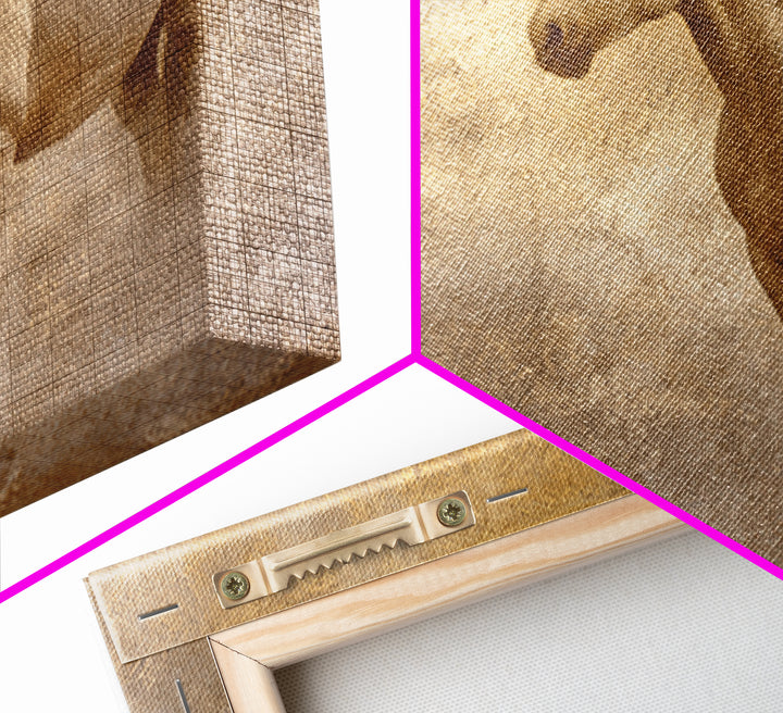Wild Horse in Dusty Golden Light Canvas Print, Boho Art, Art Deco, Living Room Decor, Fine Art, Bohemian, Modern Wall Art, BOH-3x2-84