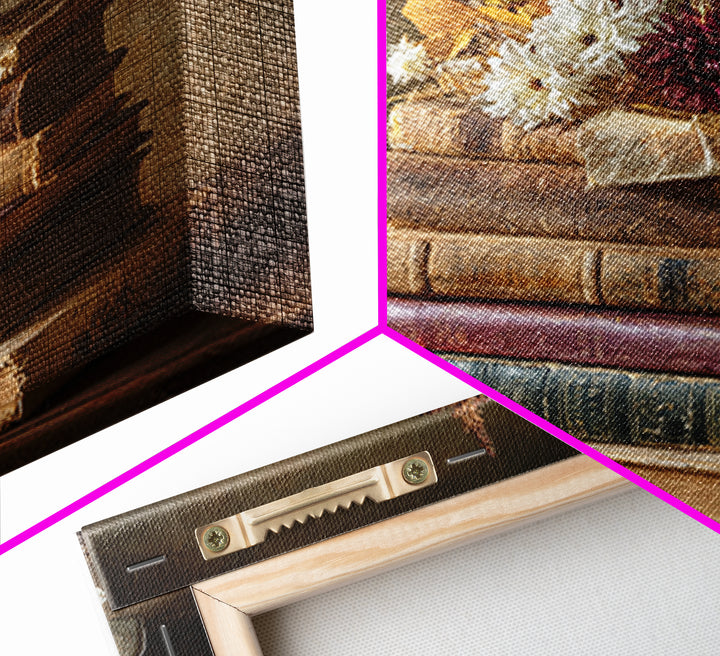 Stack of Antique Books Canvas Print, Bookstore Art, Home Decor, Bookstore Decor, Fine Art, Literary, Vertical Wall Art, BOO-1x1-97