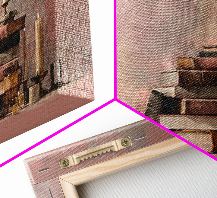 Book Cover Abstract Framed Canvas Print, Bookstore Art, Luxury Decor, Bookstore Decor, Fine Art, Literary, Pink Wall Art, BOO-3x2-59
