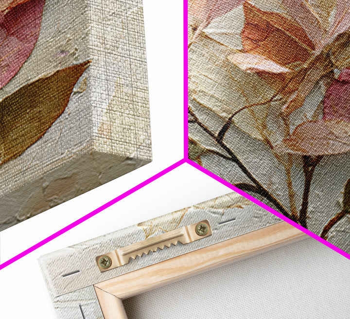 Autumn Leaves Specimen Collection Framed Canvas Print, Botanical Art, Whimsical Decor, Living Room Decor, Oil Painting, Botanic, BOT-1x1-68