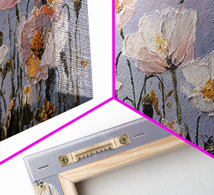 Poppy Field Botanical Study Canvas Print, Botanical Art, Home Gift, Living Room Decor, Fine Art, Botanic, Boho Wall Art, BOT-2x1-61