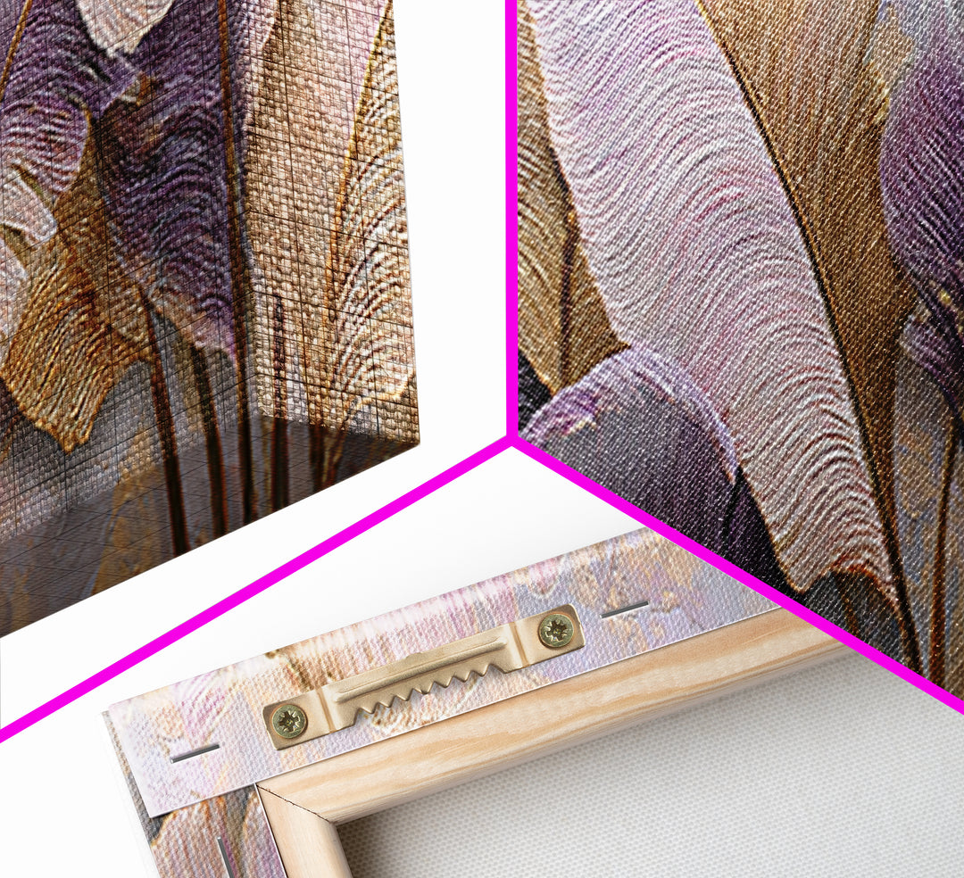 Tropical Banana Leaf Painted Canvas Print, Botanical Art, Textured Painting, Living Room Decor, Fine Art, Botanic, BOT-3x1-96