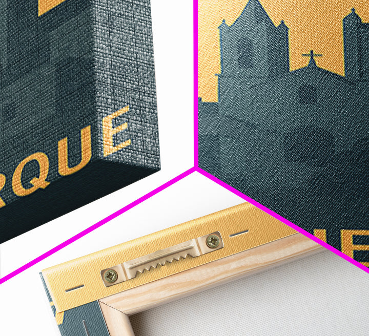 Albuquerque New Mexico Travel Poster, Canvas Print, Retro Wall Art, Albuquerque Poster Print, Travel Wall Art, Vintage City Poster