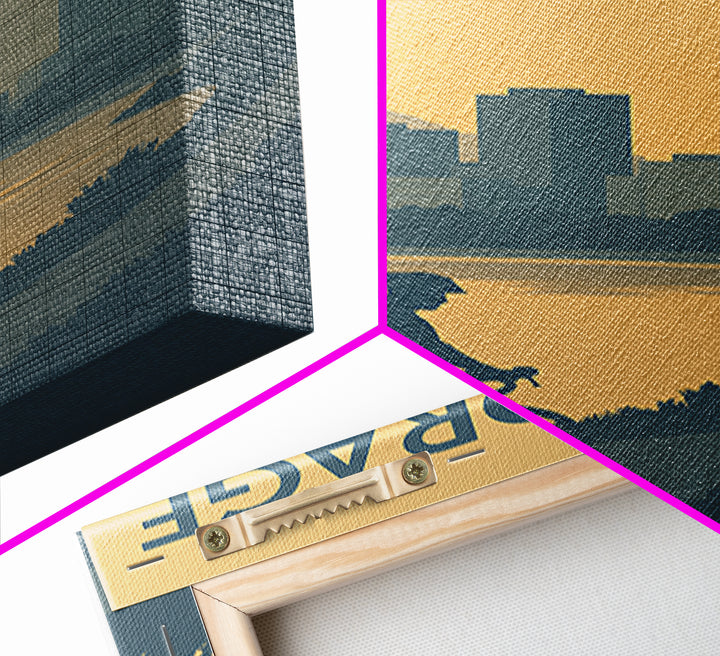 Anchorage Travel Poster, Canvas Print, Minimalist Retro Wall Art, Anchorage Poster Print, Travel Poster Set, City Illustration