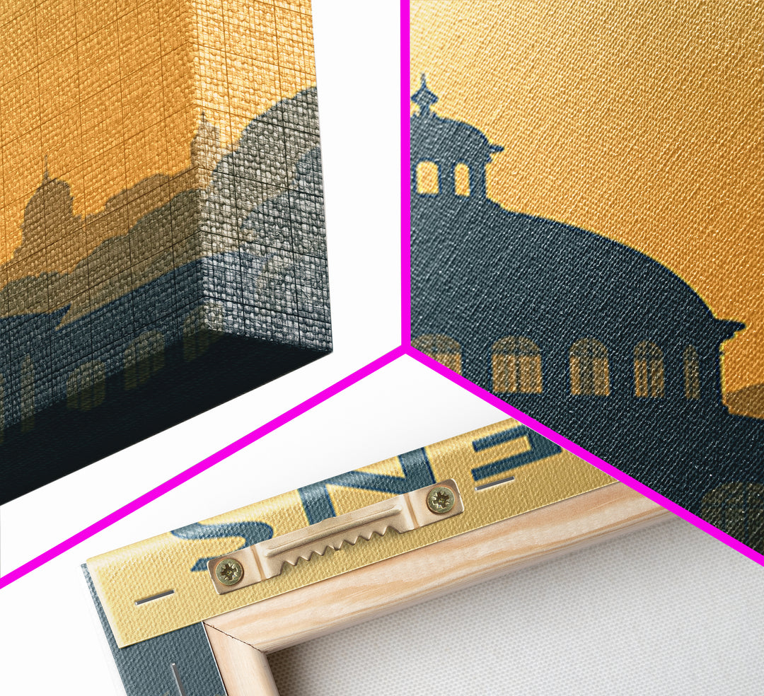 Athens Georgia Travel Poster, Canvas Print, Sunset Skyline Wall Art, Athens City Art, Wanderlust Decor, Travel Art Print, City Travel Prints