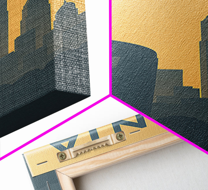 Atlanta Travel Poster, Canvas Print, Minimalist Retro Wall Art, Atlanta City Art, Retro Travel Print, Travel Wall Decor, Wanderlust Decor