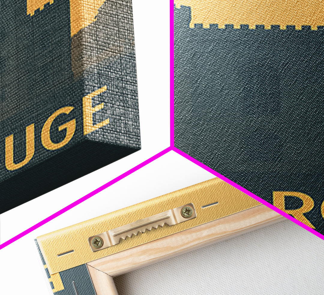 Baton Rouge Travel Poster, Canvas Print, Minimalist Retro Wall Art, Baton Rouge Wall Art, Modern Wall Decor, Retro Travel Print