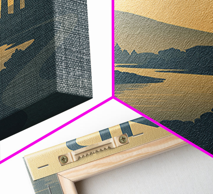 Bend Oregon Travel Poster, Canvas Print, Minimalist Retro Wall Art, Bend Wall Art, Wanderlust Decor, Gift For Travelers, City Art Print