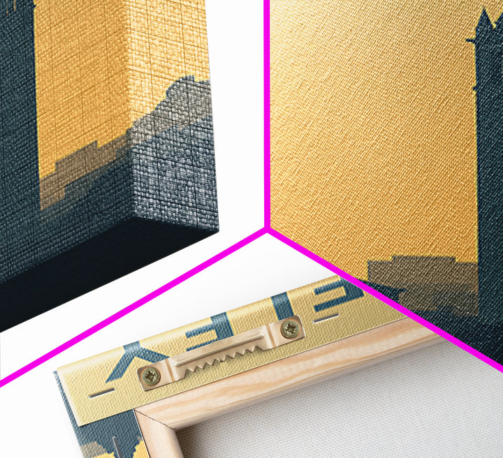 Berkeley California Travel Poster, Canvas Print, Sunset Skyline Wall Art, Berkeley Print, Travel Wall Art, Wall Decor, Travel Art Print