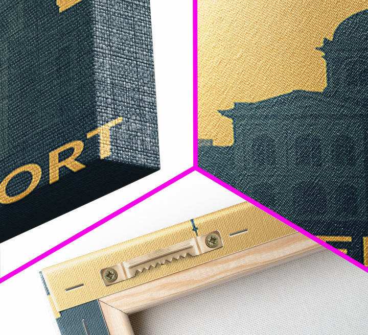 Bridgeport Connecticut Travel Poster, Canvas Print, Vintage City Poster Art, Bridgeport Travel Art, Wall Art, Vintage City Poster