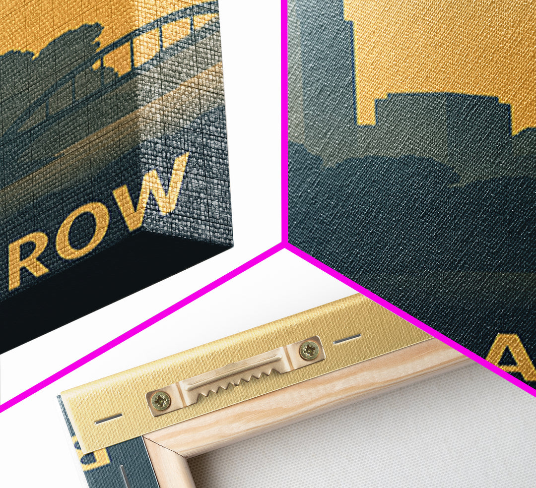 Broken Arrow Travel Poster, Canvas Print, Sunset Skyline Wall Art, Broken Arrow Poster Print, Eclectic Wall Decor, Retro Travel Print