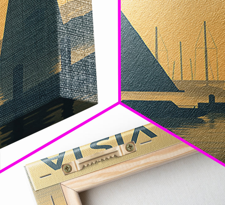 Chula Vista California Travel Poster, Framed Canvas Print, Mid Century Travel Art, Chula Vista Wall Art, Wanderlust Decor, Modern Wall Decor