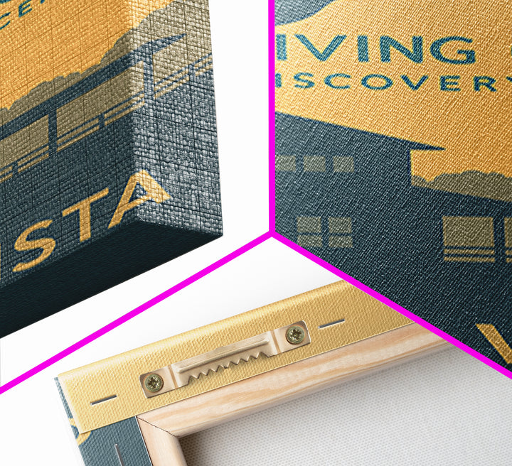 Chula Vista Travel Poster, Framed Canvas Print, Minimalist Retro Wall Art, Chula Vista Art Print, Living Room Wall Art, Gift For Travelers
