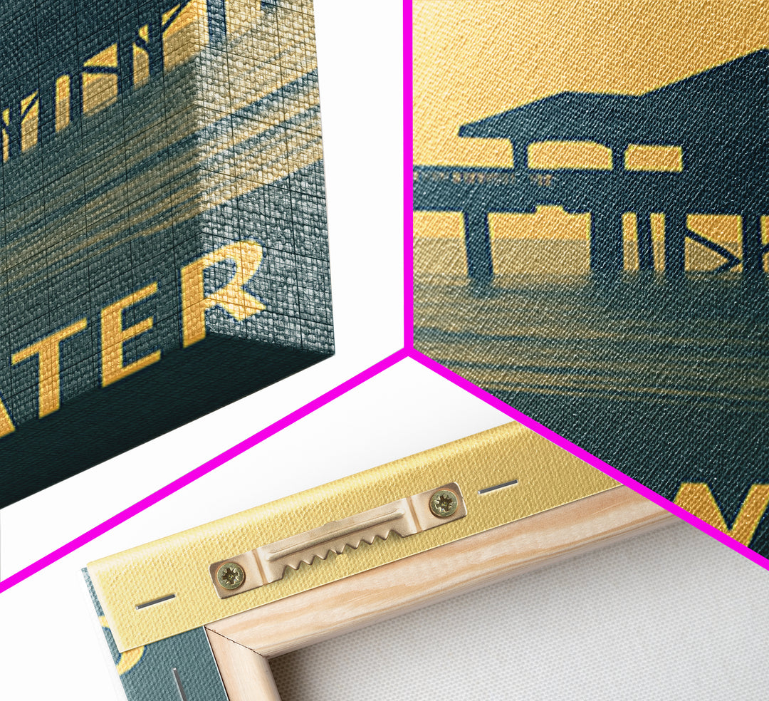 Clearwater Florida Travel Poster, Canvas Print, Sunset Skyline Wall Art, Clearwater Travel Art, Travel Poster Set, City Travel Prints