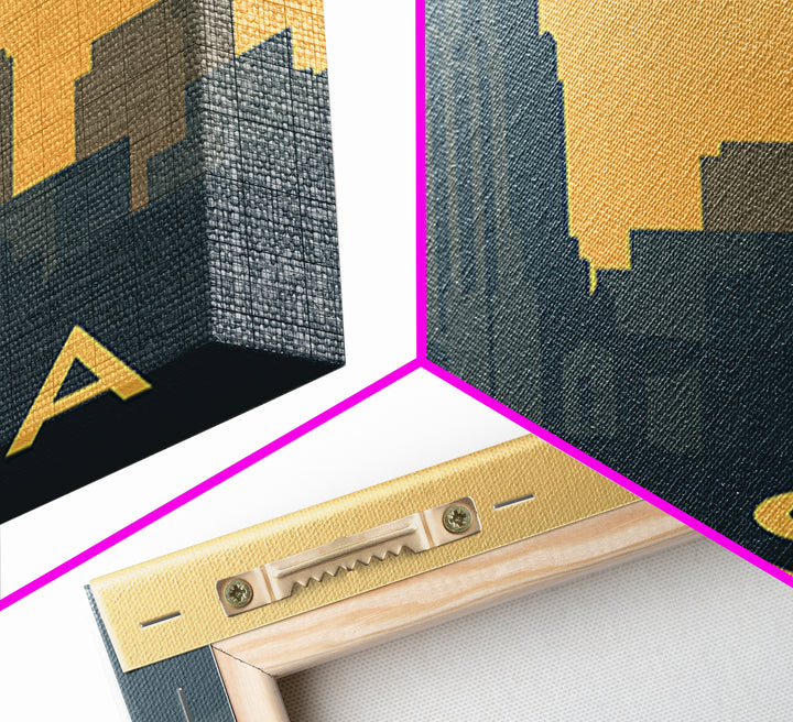 Tulsa Oklahoma Travel Poster, Canvas Print, Mid Century Travel Art, Tulsa City Art, Vintage Travel Art, Vintage City Poster, Art Print