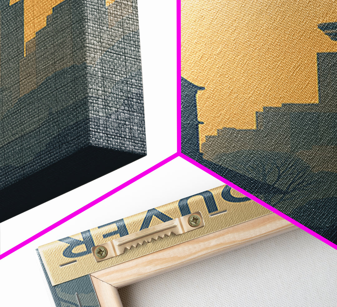 Vancouver Washington Travel Poster, Canvas Print, Sunset Skyline Wall Art, Vancouver Poster Print, City Art Print, Wall Art, Poster Art