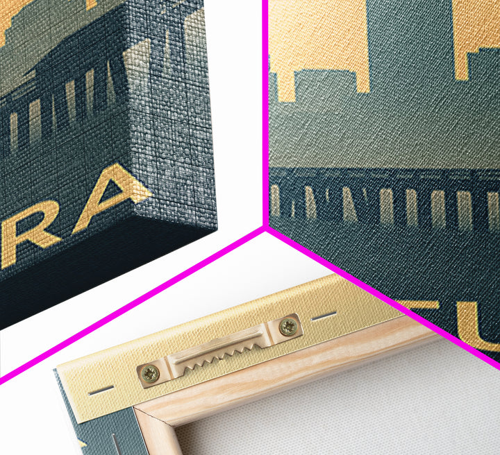 Ventura Travel Poster, Framed Canvas Print, Mid Century Travel Art, Ventura Art Print, Vintage Travel Art, Vintage Travel Print