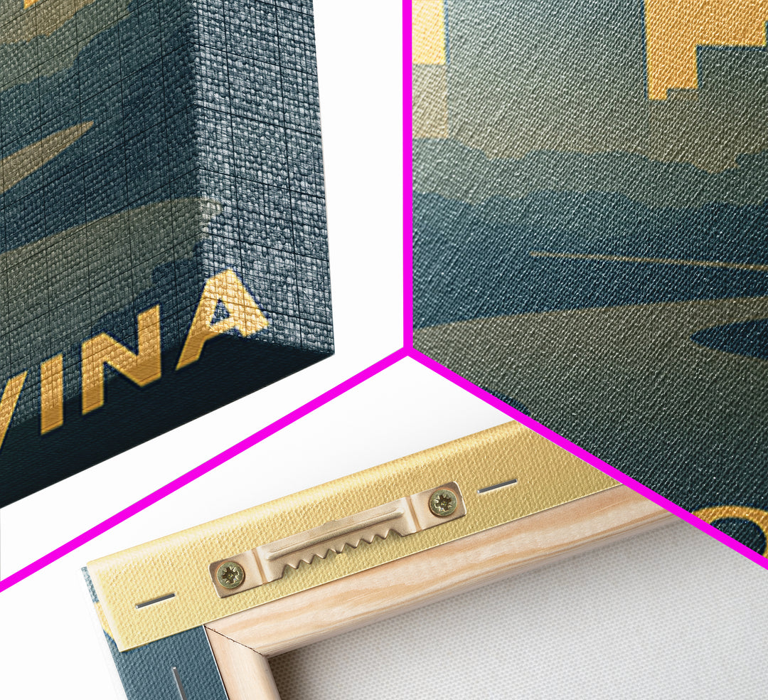 West Covina Travel Poster, Canvas Print, Mid Century Travel Art, West Covina Poster Print, City Art Print, Travel Art Print, Travel Print