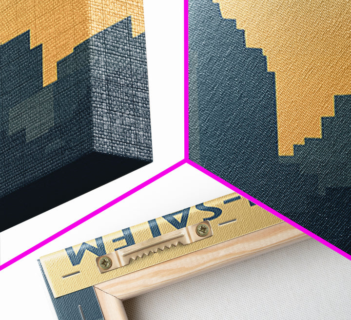 Winston Salem Travel Poster, Framed Canvas Print, Minimalist Retro Wall Art, Winston Salem Travel Art, City Art Print, Travel Art Print