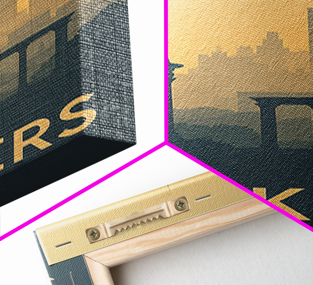 Yonkers Travel Poster, Framed Canvas Print, Minimalist Retro Wall Art, Yonkers Travel Art, Vintage Travel Print, City Travel Prints