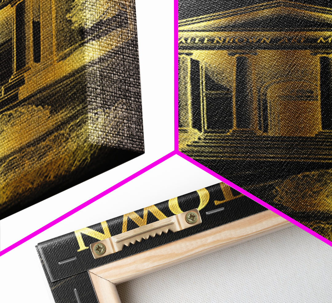 Allentown Pennsylvania Travel Poster, Canvas Print, Elegant Gold City Art, Allentown Travel Art, Living Room Wall Art, Vintage City Poster