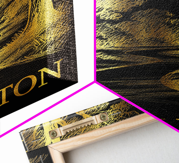 Carrollton Travel Poster, Canvas Print, Elegant Gold City Art, Carrollton Poster Print, City Art Print, Travel Wall Art, Home Office Decor