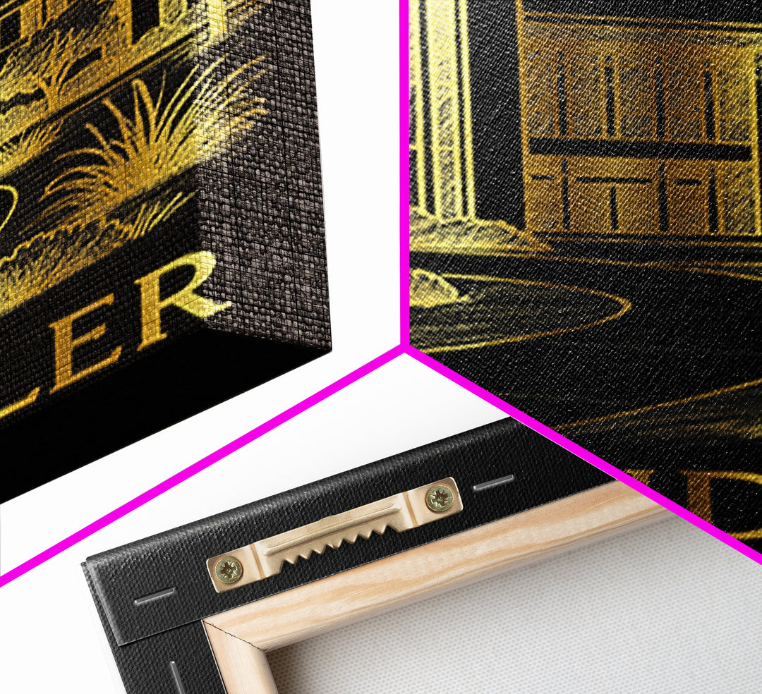 Chandler Travel Poster, Canvas Print, Elegant Gold City Art, Chandler Travel Art, Home Office Decor, Travel Poster Set, City Travel Prints
