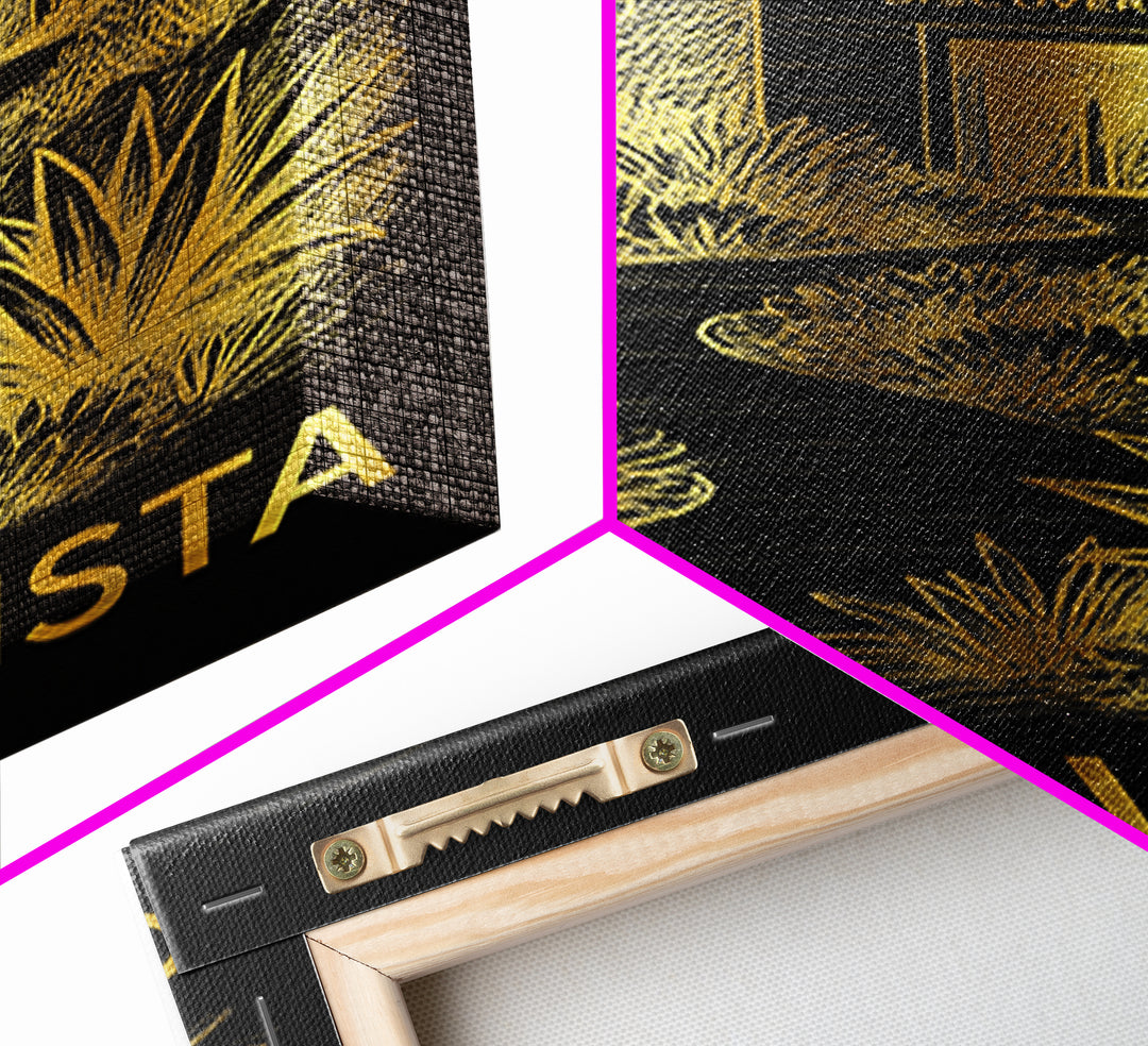 Chula Vista Travel Poster, Canvas Print, Black And Gold Line Art, Chula Vista Art Print, City Art Print, Mid Century Wall Art, Design 2