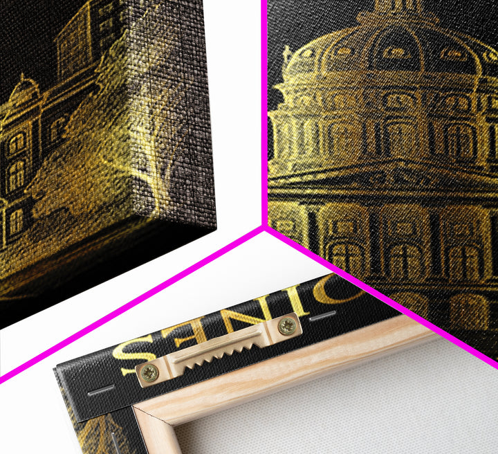 Des Moines Iowa Travel Poster, Canvas Print, Elegant Gold City Art, Des Moines Travel Art, Travel Art Print, Skyline Art, City Art Print