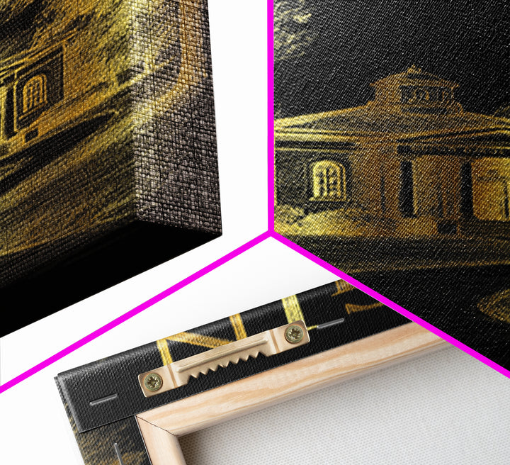 Elgin Illinois Travel Poster, Canvas Print, Gold Sketch Wall Art, Elgin City Art, Wall Art, Travel Poster Art, Retro Travel Print