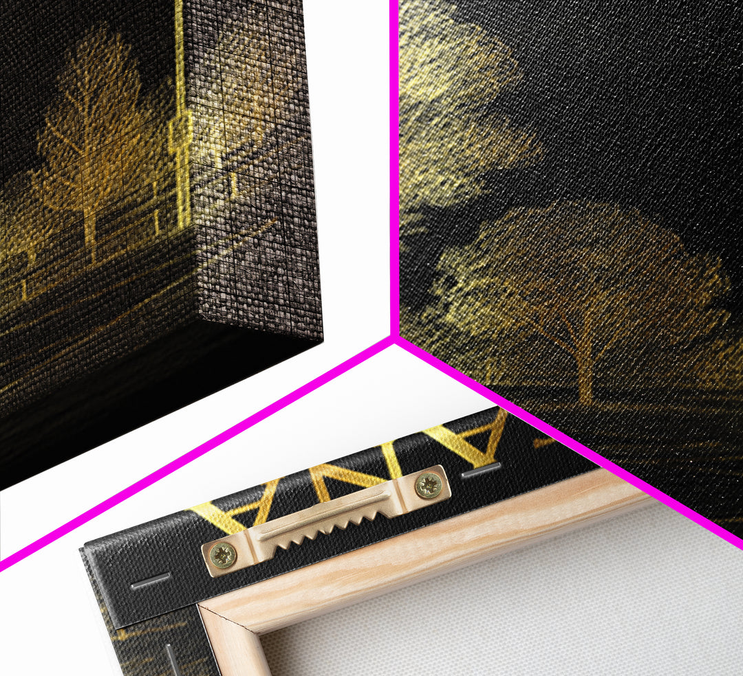 Fontana California Travel Poster, Canvas Print, Elegant Gold City Art, Fontana Poster Print, Wanderlust Decor, City Travel Prints, Design 1