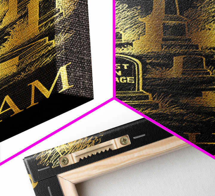 Gresham Travel Poster, Canvas Print, Dark Background Poster Art, Gresham Art Print, Vintage Travel Print, Living Room Wall Art