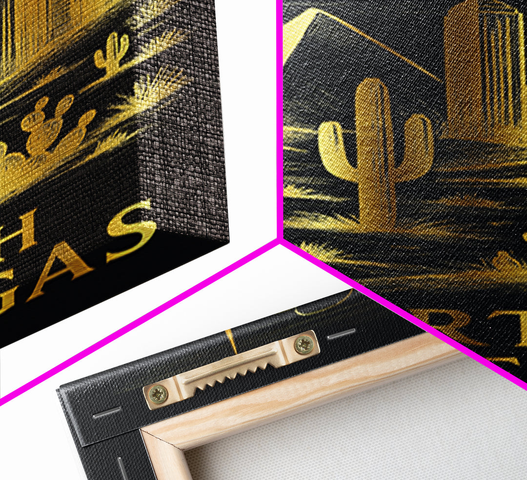 North Las Vegas Travel Poster, Canvas Print, Gold Sketch Wall Art, North Las Vegas City Art, City Travel Prints, Modern Wall Decor