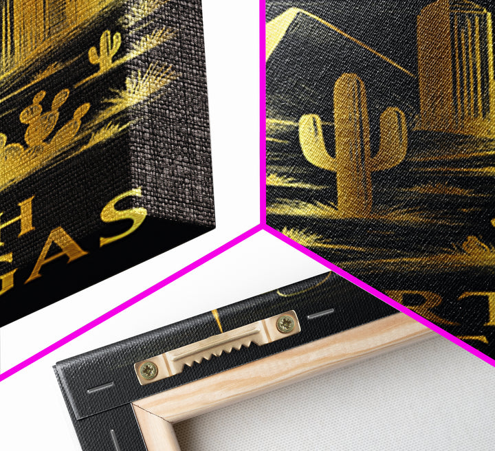North Las Vegas Travel Poster, Canvas Print, Gold Sketch Wall Art, North Las Vegas City Art, City Travel Prints, Modern Wall Decor