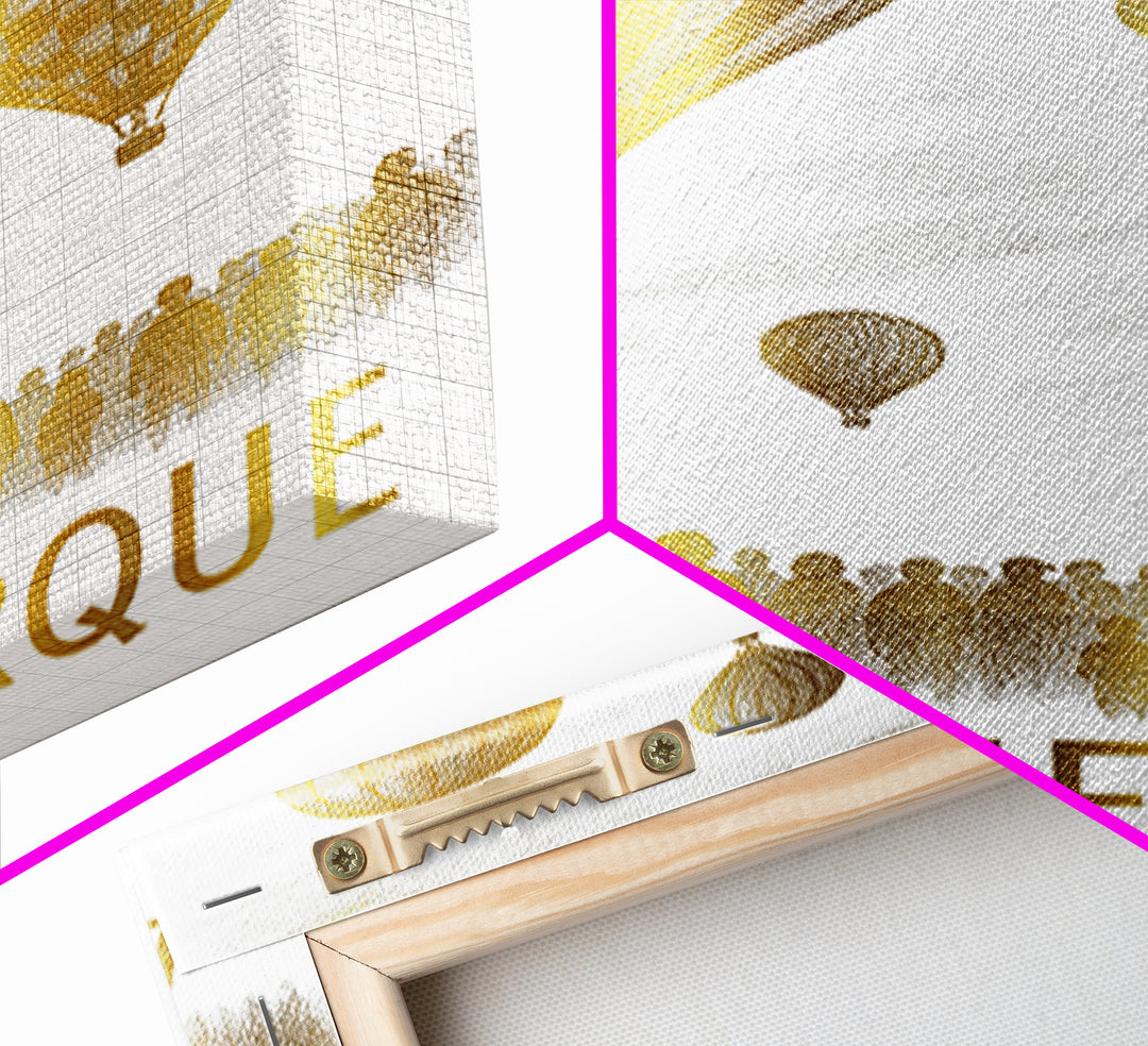 Albuquerque Travel Poster, Framed Canvas Print, Gold Line Drawing Wall Art, Albuquerque Art Print, Travel Poster Art, Wanderlust Decor